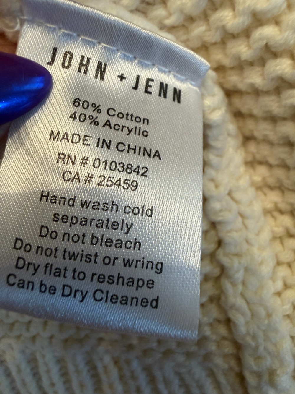 John + Jenn Cream Knit Sweater Vest Gold Button Pocket Open Front Size Large - Picture 8 of 8
